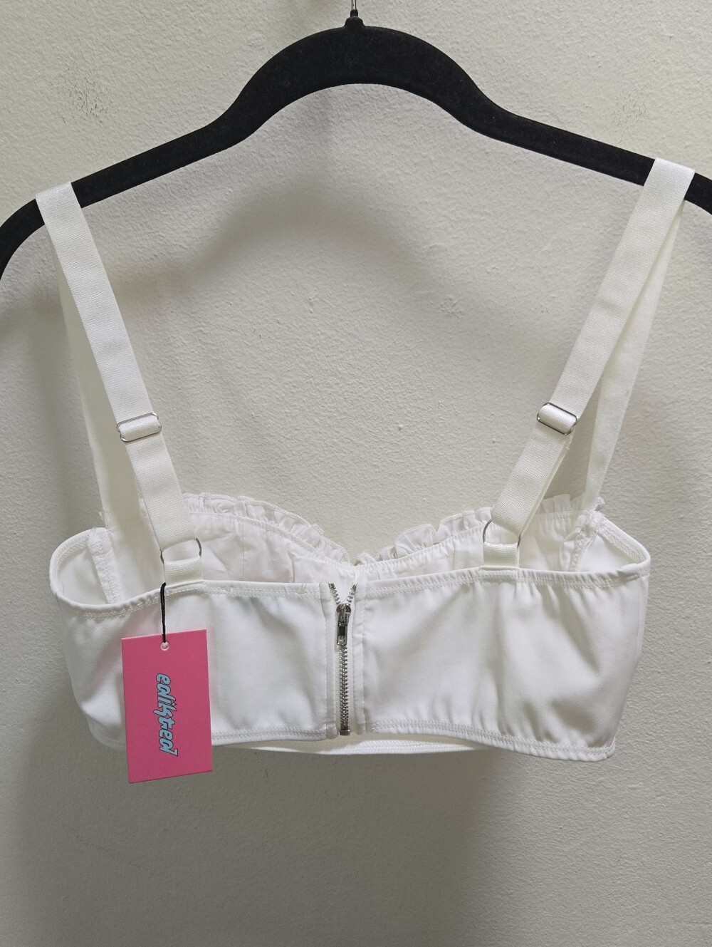 Edikted Ruched Rose Bralette - Picture 2 of 4